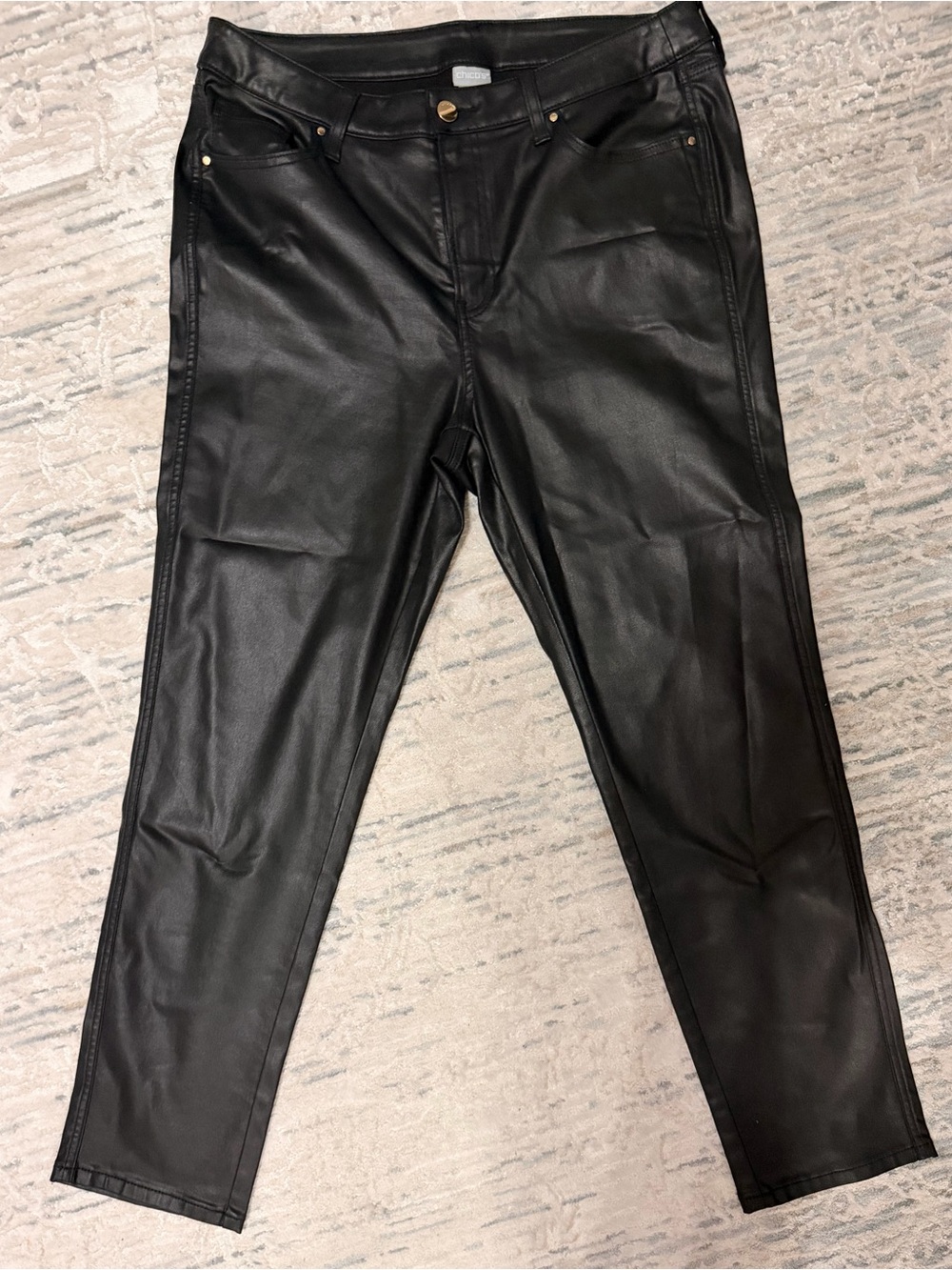 Chico's Black Faux Leather Pants